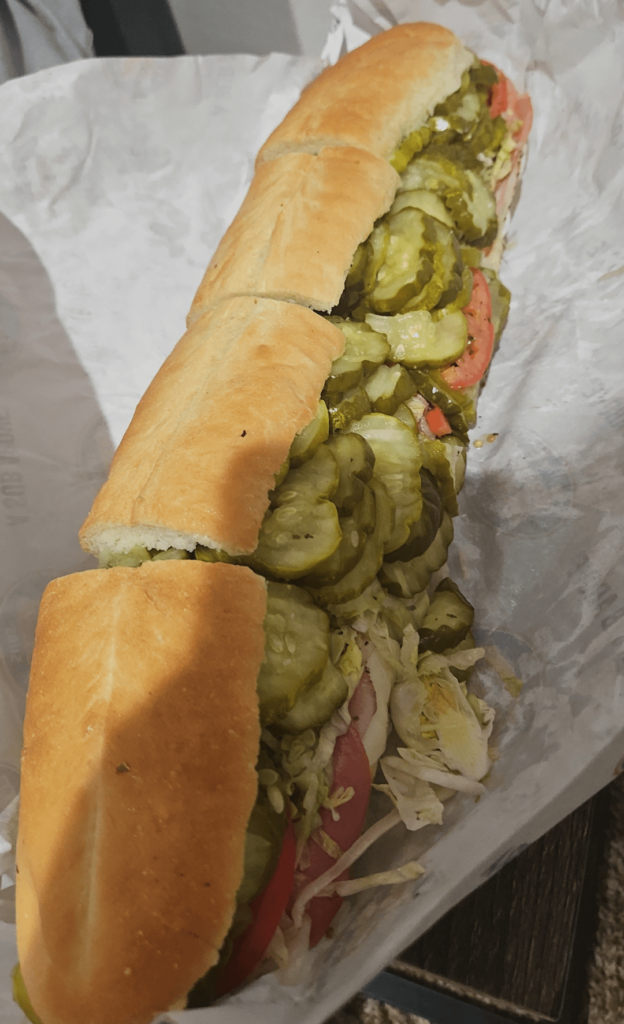 Went to Jersey Mikes and asked for a sandwich with extra pickles.