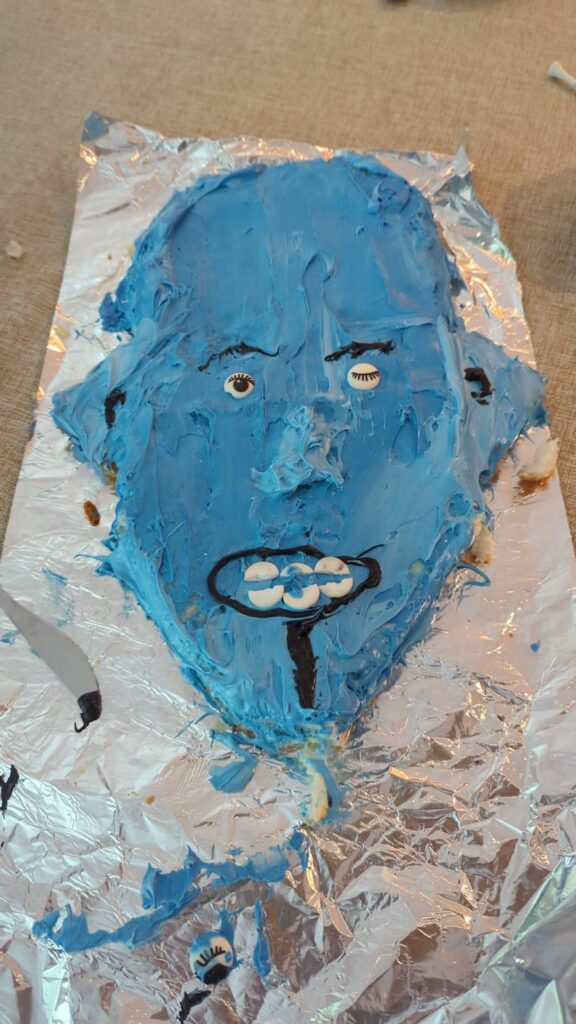 Megamind cake I made for a birthday