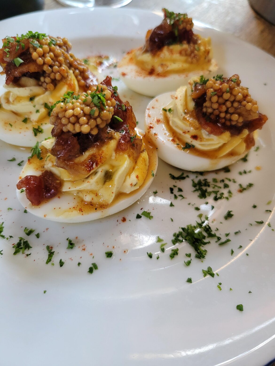 Maybe one of the best deviled eggs I've ever had.
