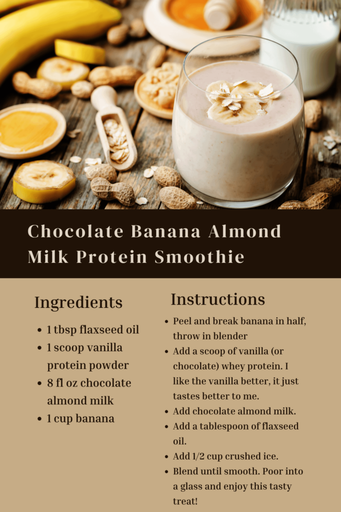Try our Chocolate Banana Almond Milk Protein Smoothie for a tasty and nutritious post-workout or breakfast option. Find the recipe and more in our free ebook at discoverybody.com/free-books/easy-healthy-recipes-pdf.