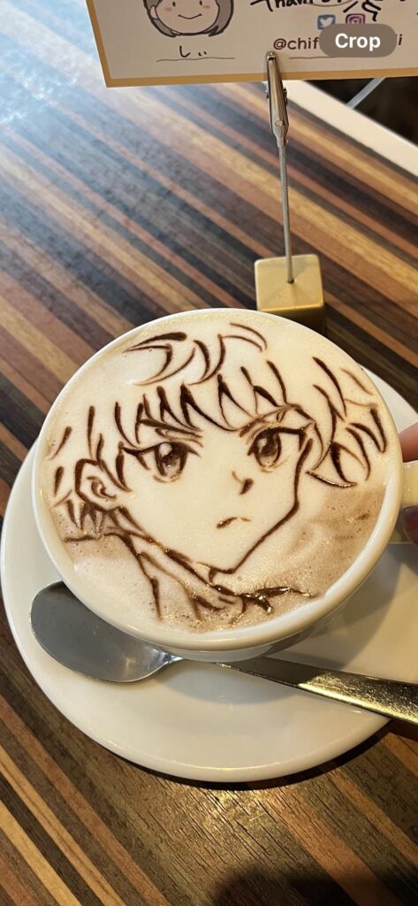 What kind of chocolate is used to draw coffee art like this?