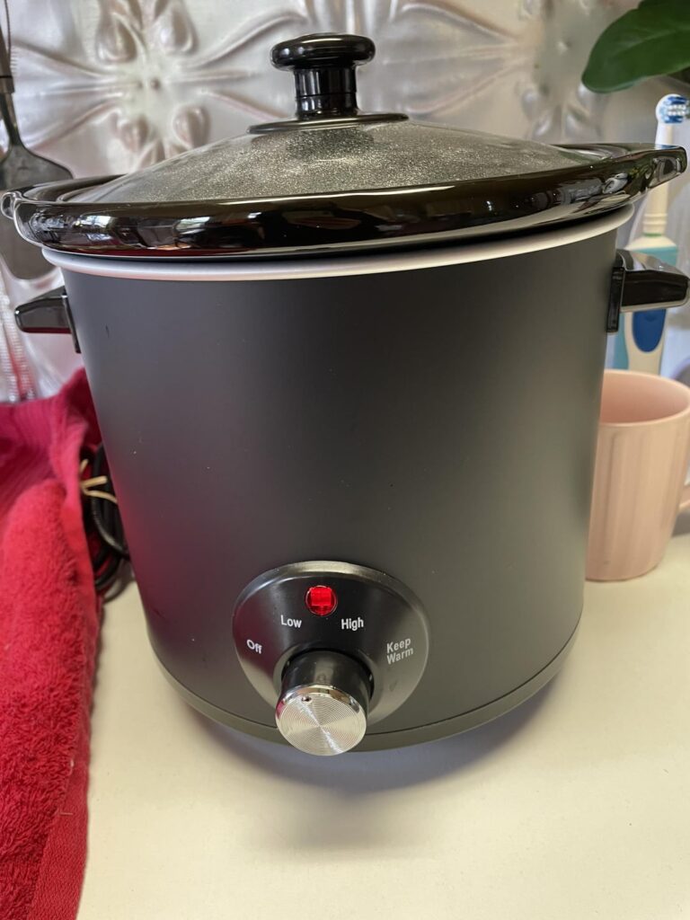 Cooking with my slow cooker for the first time!