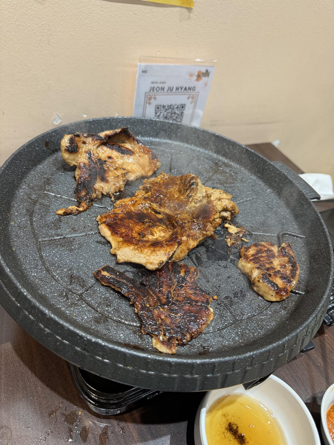 Korean BBQ pork galbi & pork belly & seafood tofu soup at Jeon Ju Hyang