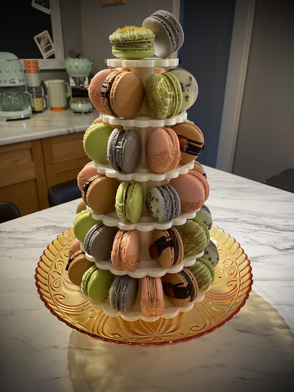 Macaron tower for a potluck at work tomorrow :)