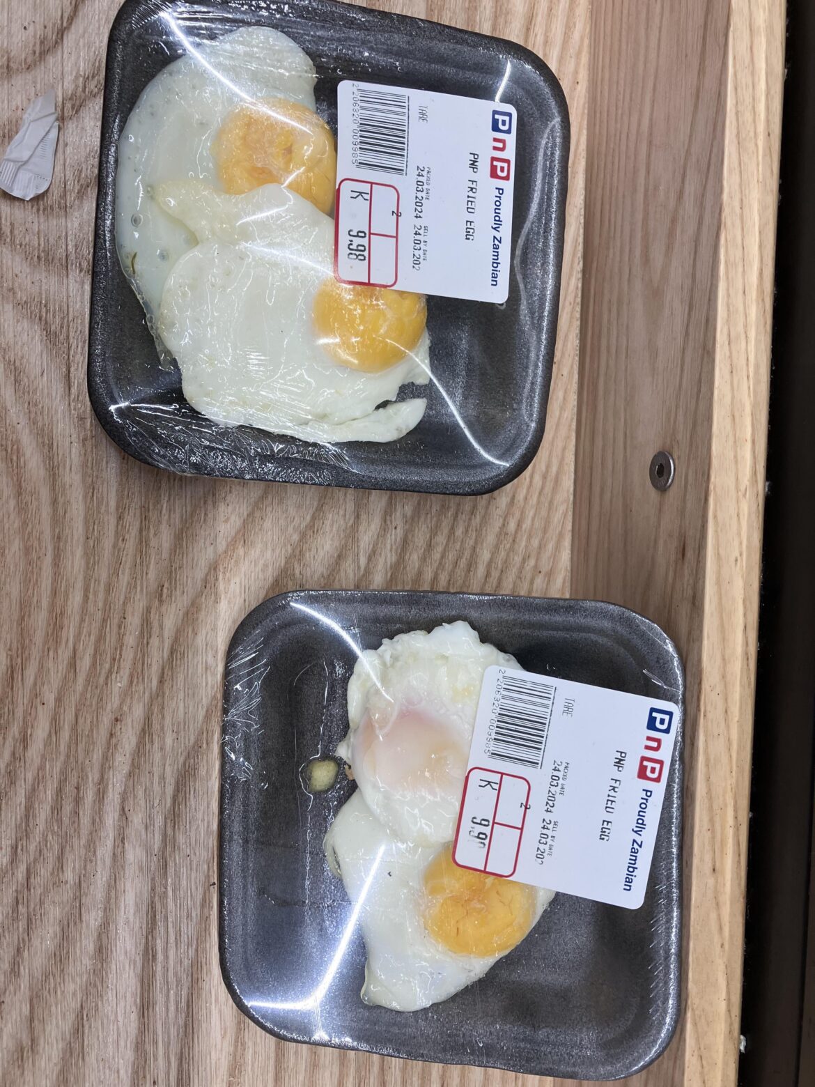 Lukewarm fried egg, yum