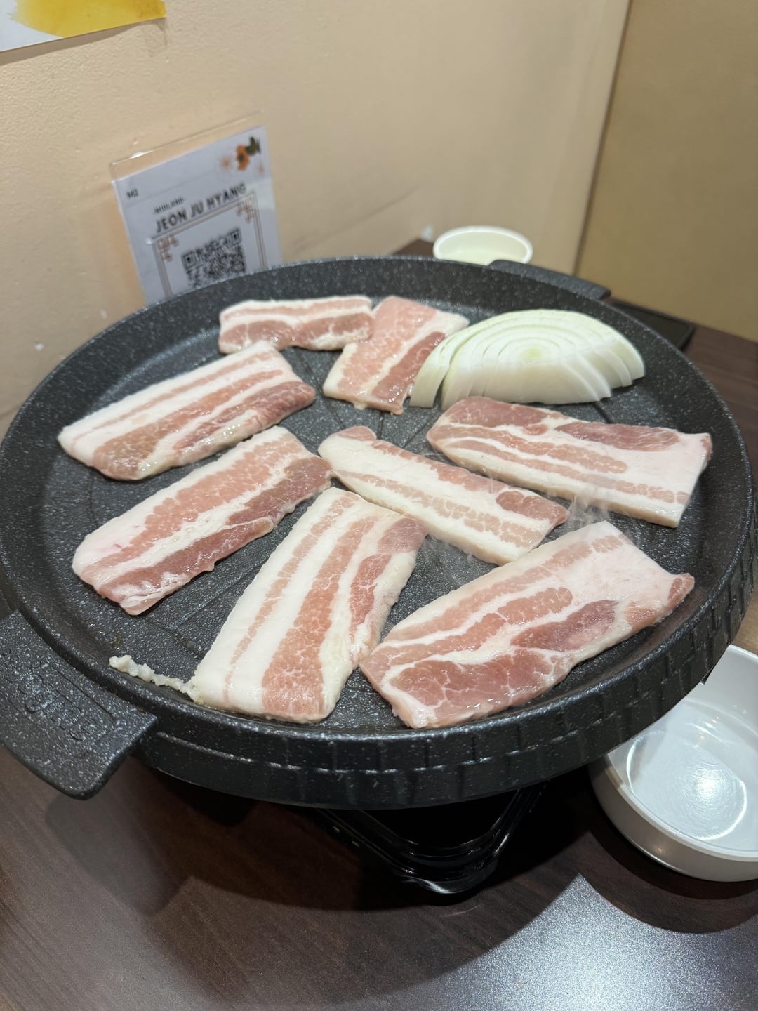 Korean BBQ pork galbi & pork belly & seafood tofu soup at Jeon Ju Hyang