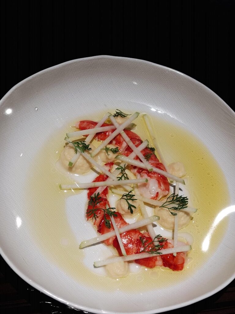 Apple and carabineros "ceviche"