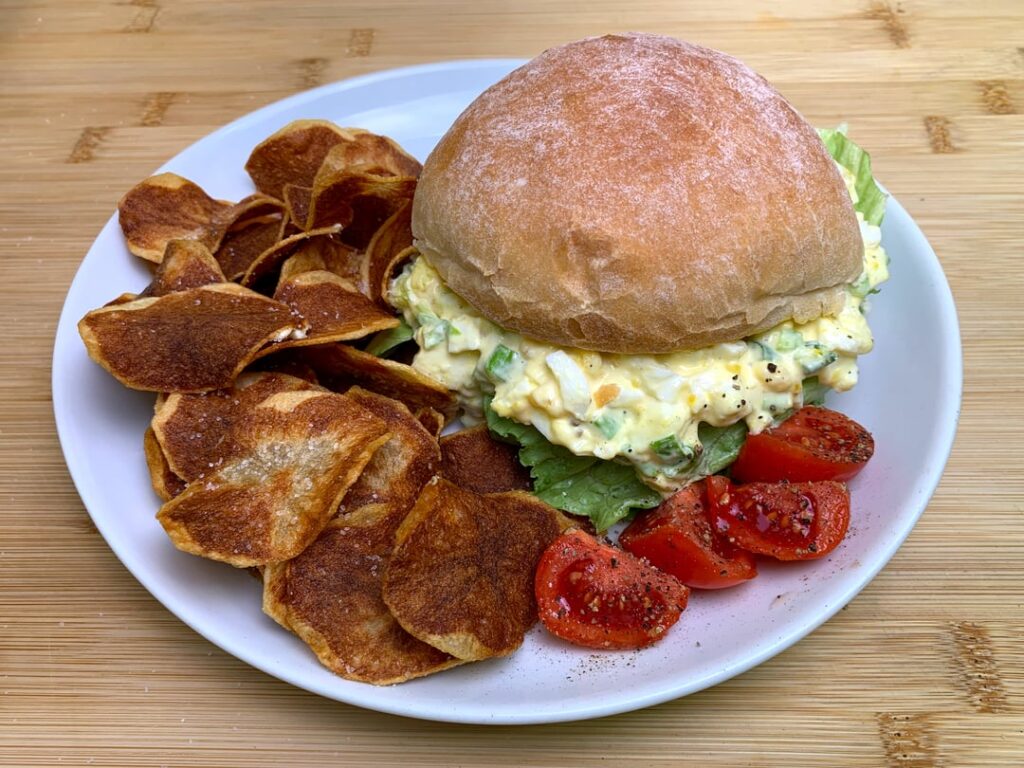 Egg Salad on a Fresh Scottish Morning Roll