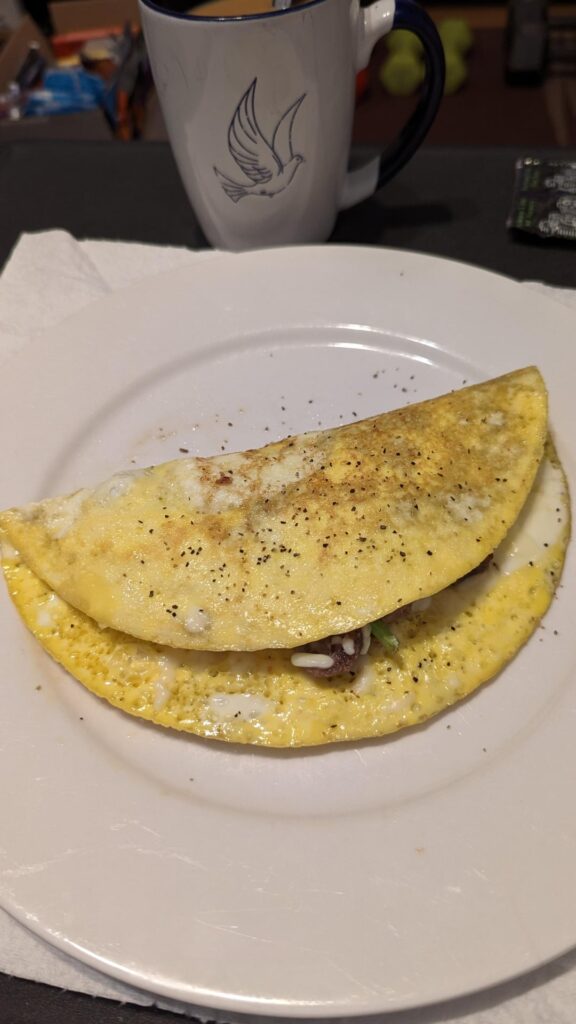 Homemade omelette