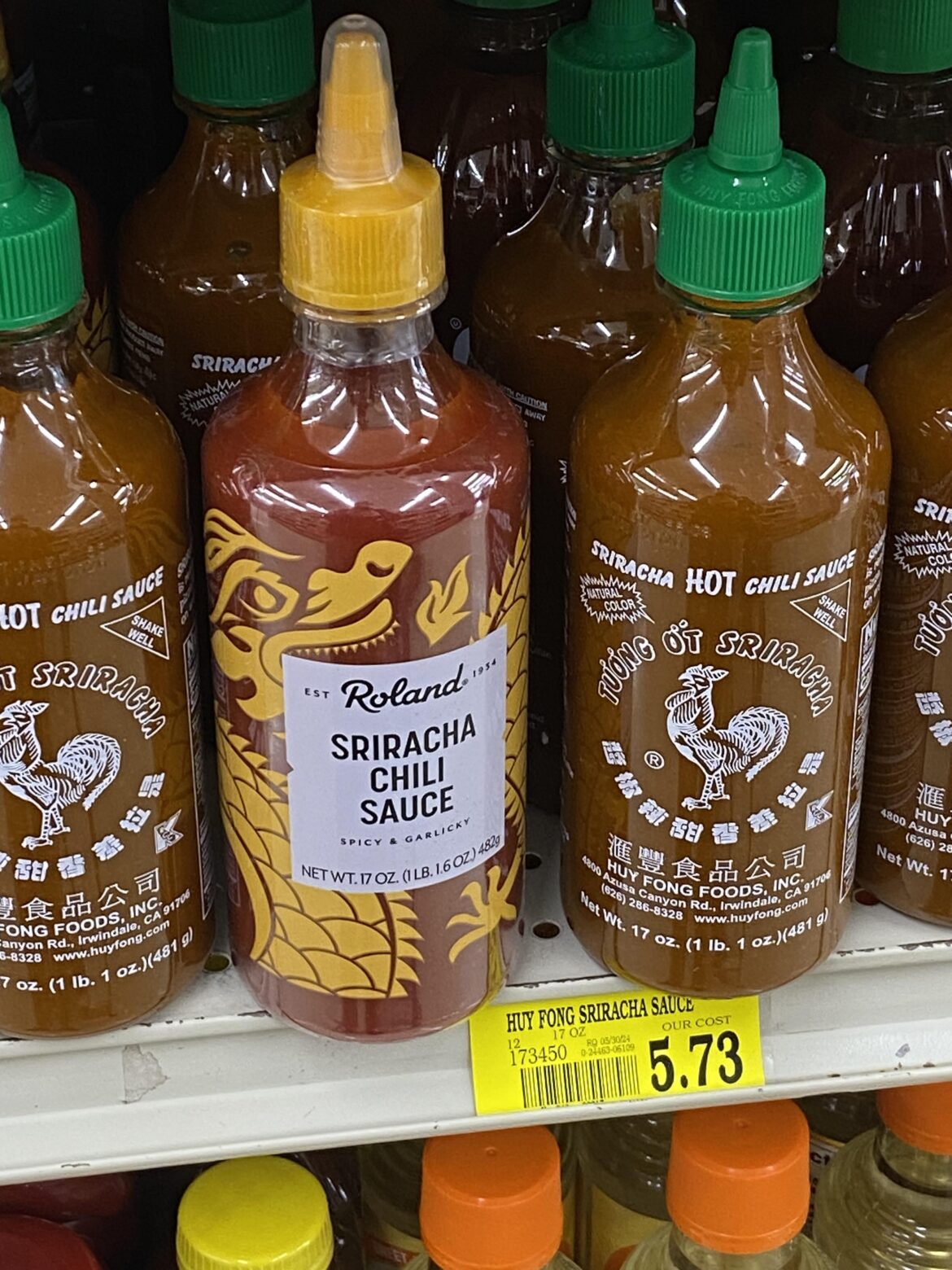 Sriracha chili sauce, and Brown Sriracha?