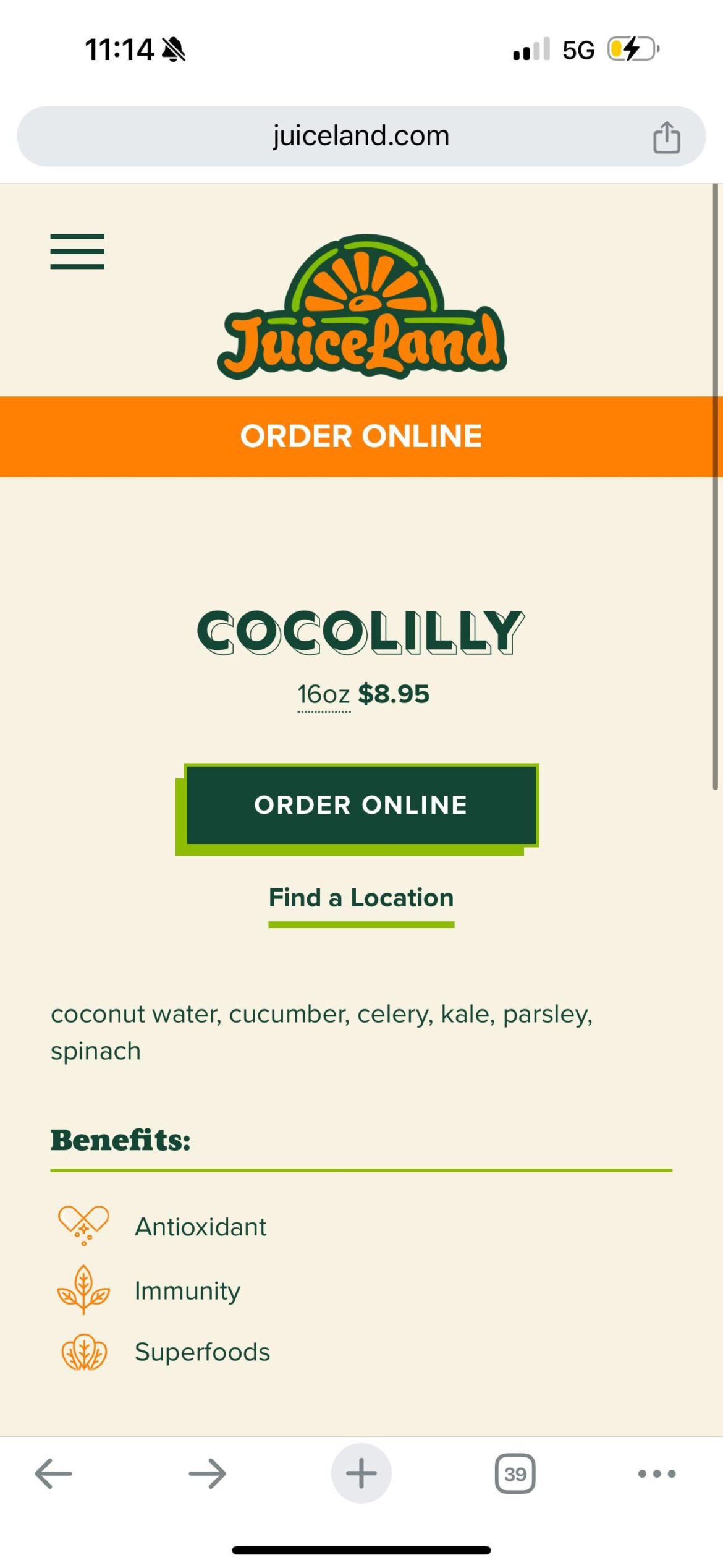 Juiceland: Cocolily Recipe