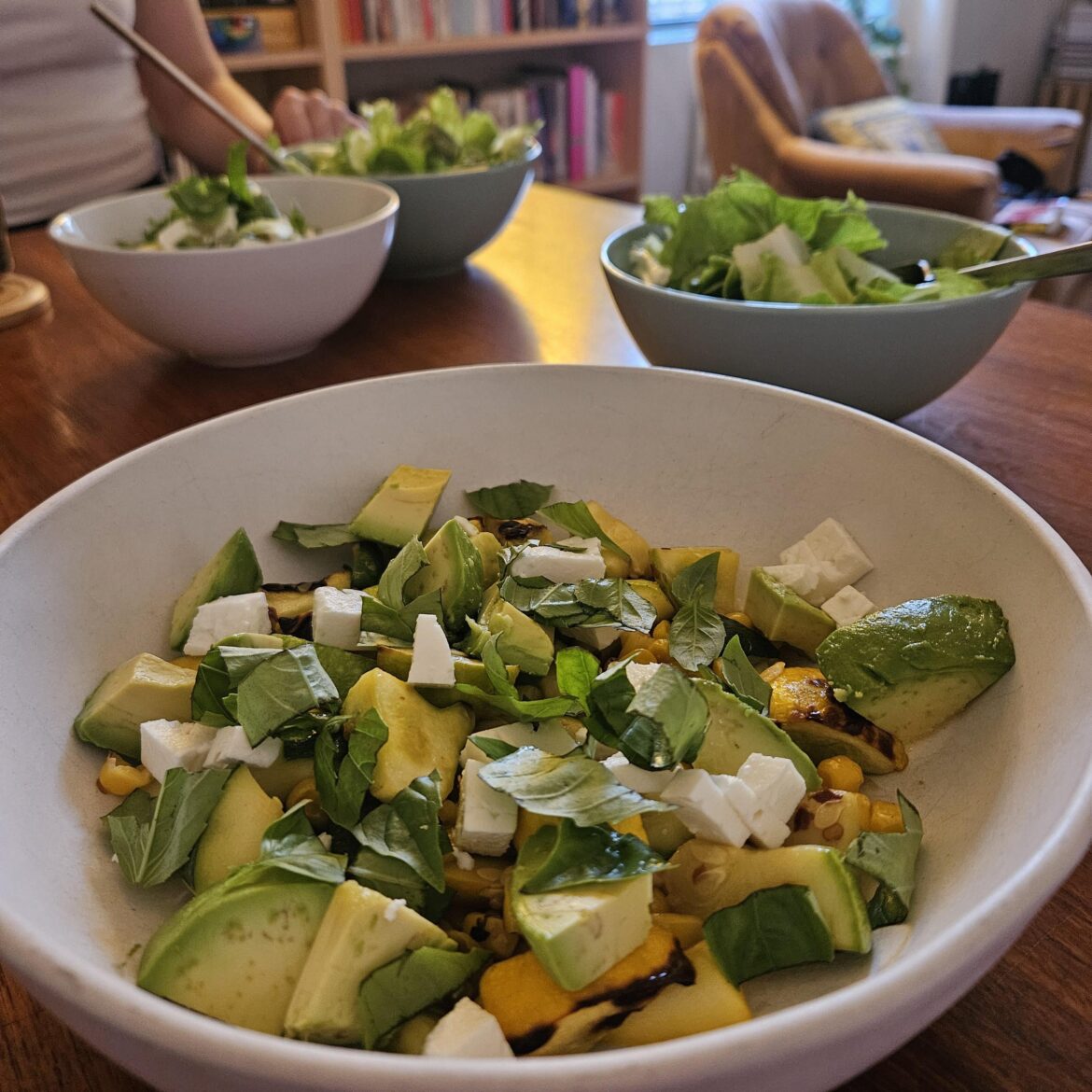 Broiled Summer Squash in Agrodolce With Corn and Avocado