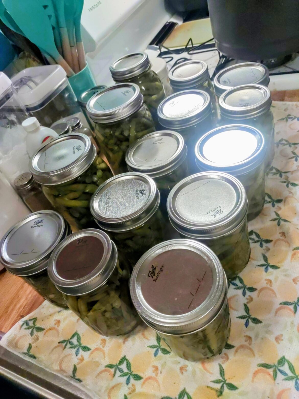 A little late night canning