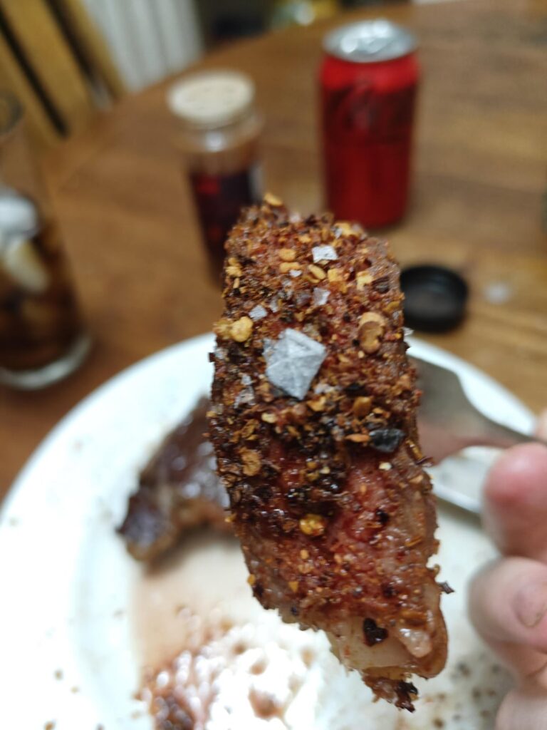 Ran out of black pepper for my steak, smoke show anyone? Love flat iron.