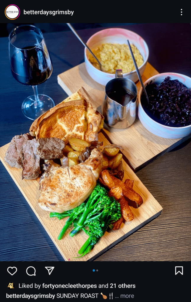 Sunday dinner on a wooden board