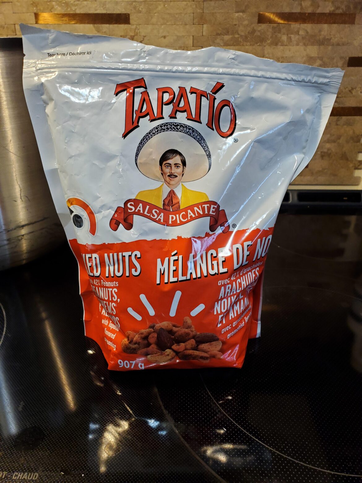 Found at Costco, Tapatio mixed nuts
