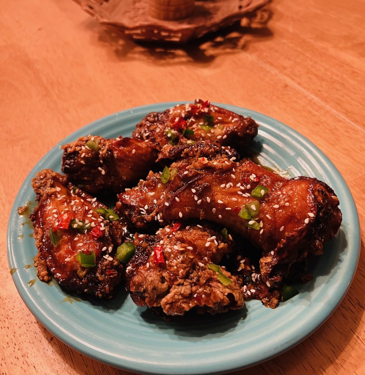 Asked my dad to Make some spicy Korean fried chicken, think he nailed it