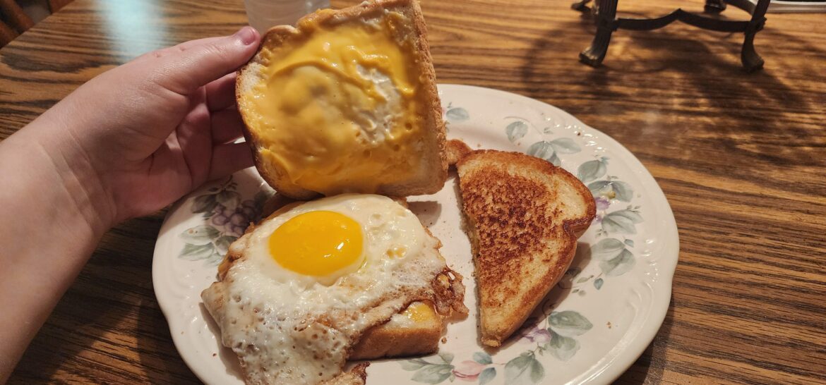 Fried egg grilled cheese