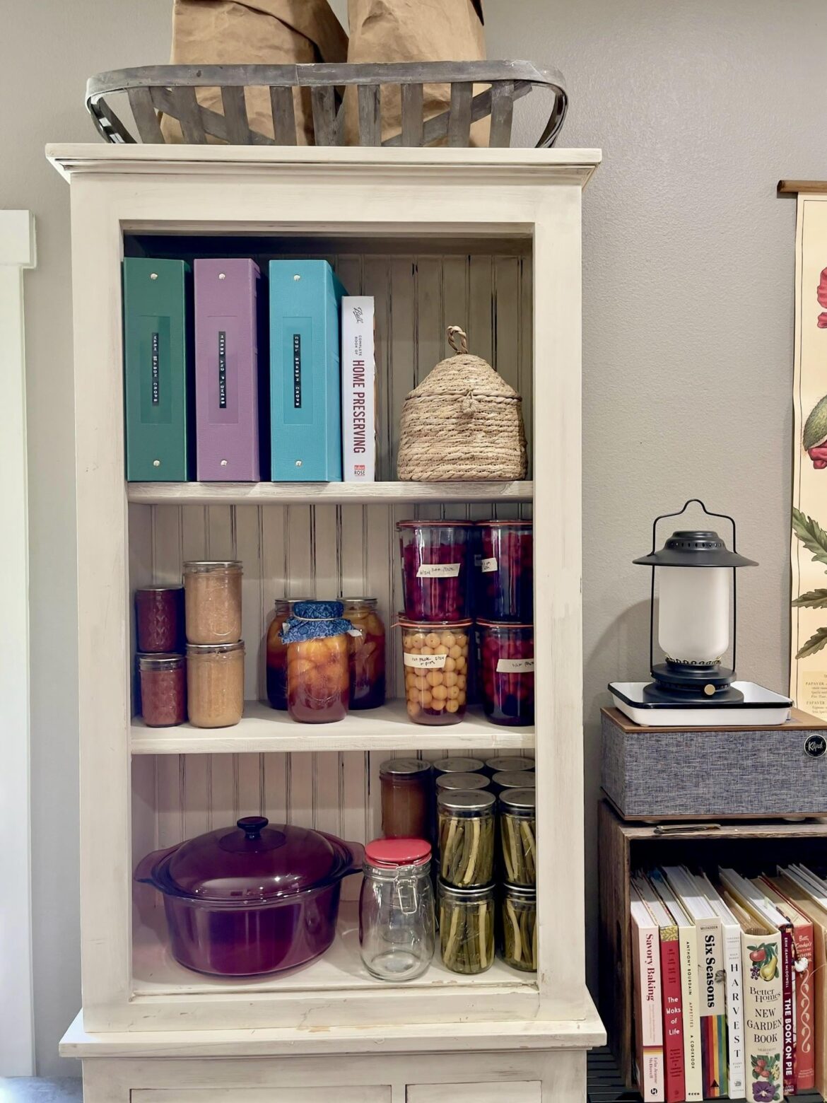 Slowly filling up the rack again! Today was spiced pickled peaches (incredible btw)