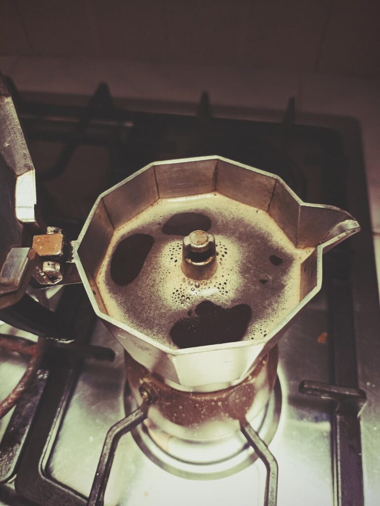 Moka pot coffee, I liked making it for my mom!