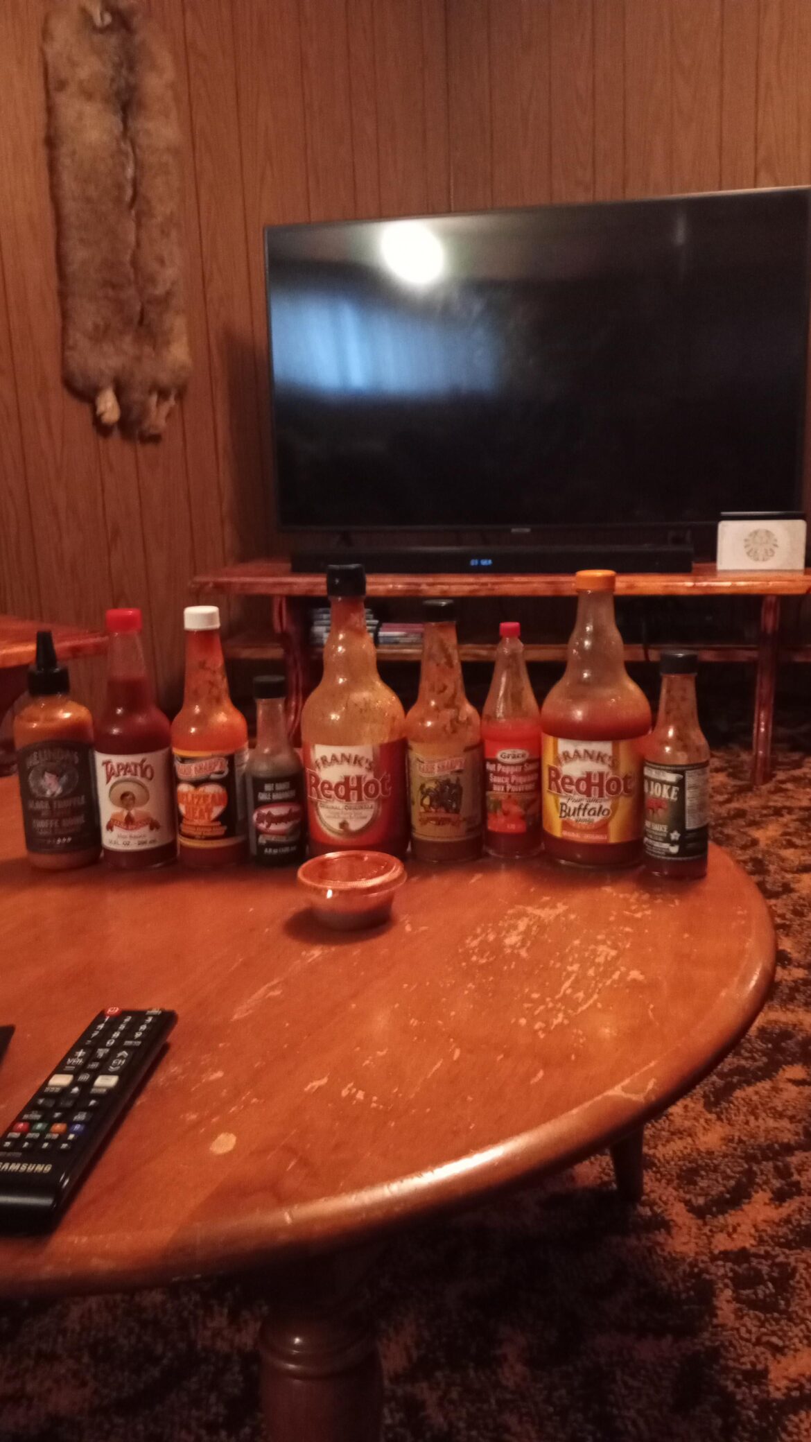Hot sauces for the wings my brother brought from work