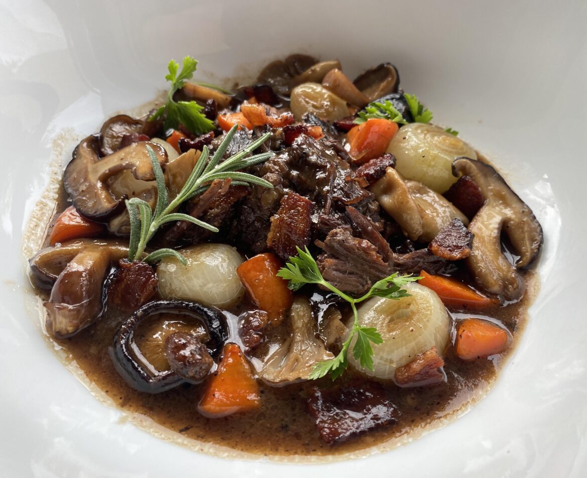 Rustic Style Beef Bourguignon