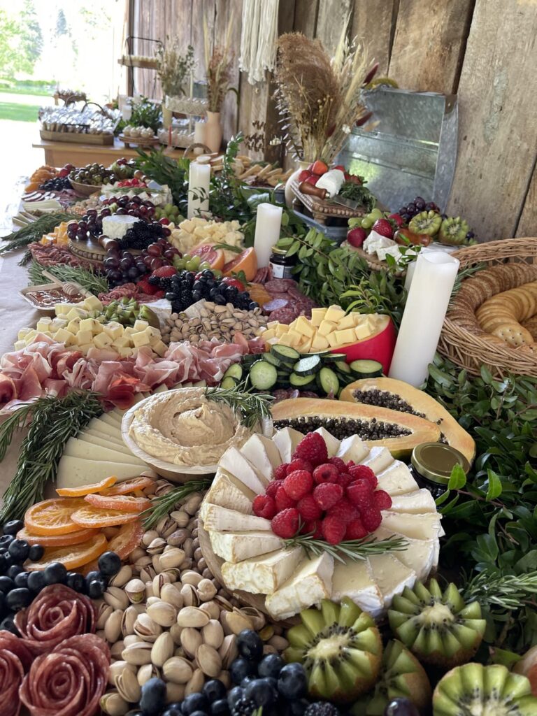 Grazing tables are my fav!! A little wedding set up for a great couple . The props I used matched their wedding decor perfectly