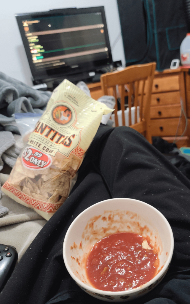 Second bowl of salsa. Anyone else like to live dangerously?