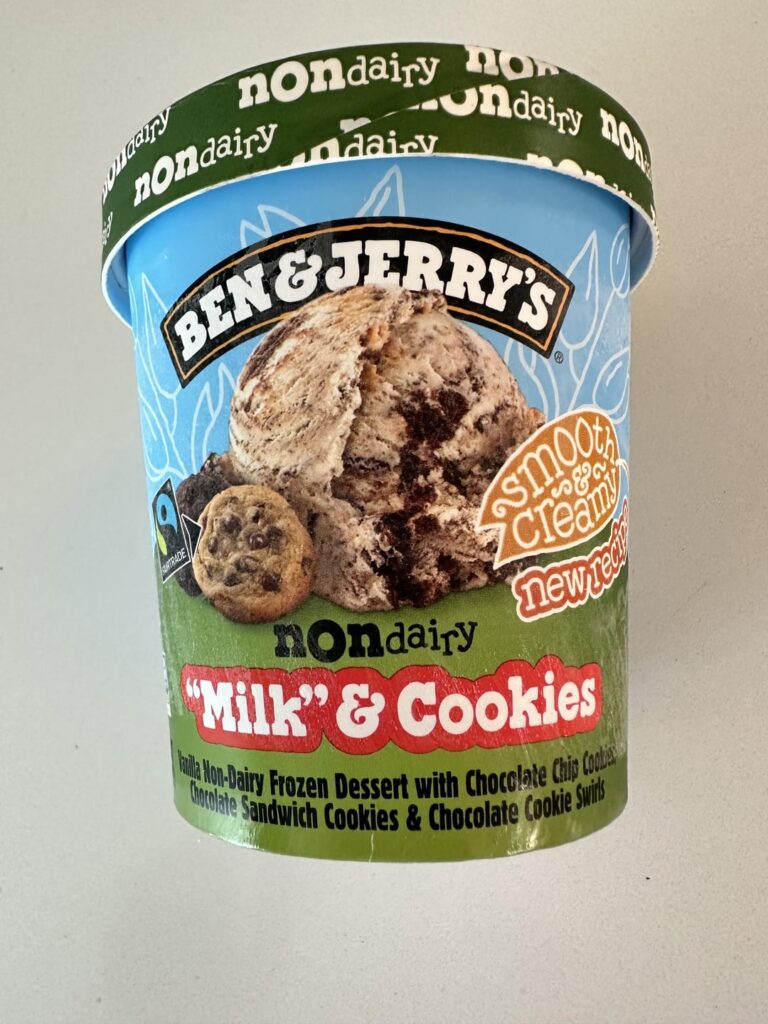 Non dairy Ben & Jerry’s Milk & Cookies