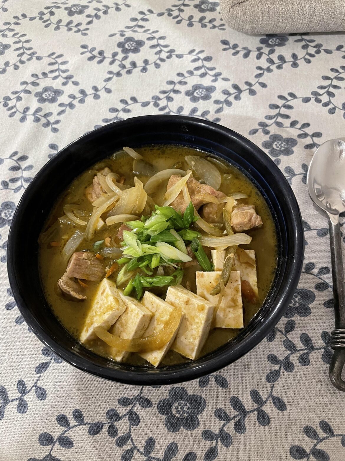 I made kimchi-jjigae from the cactus kimchi I made. It was delicious.