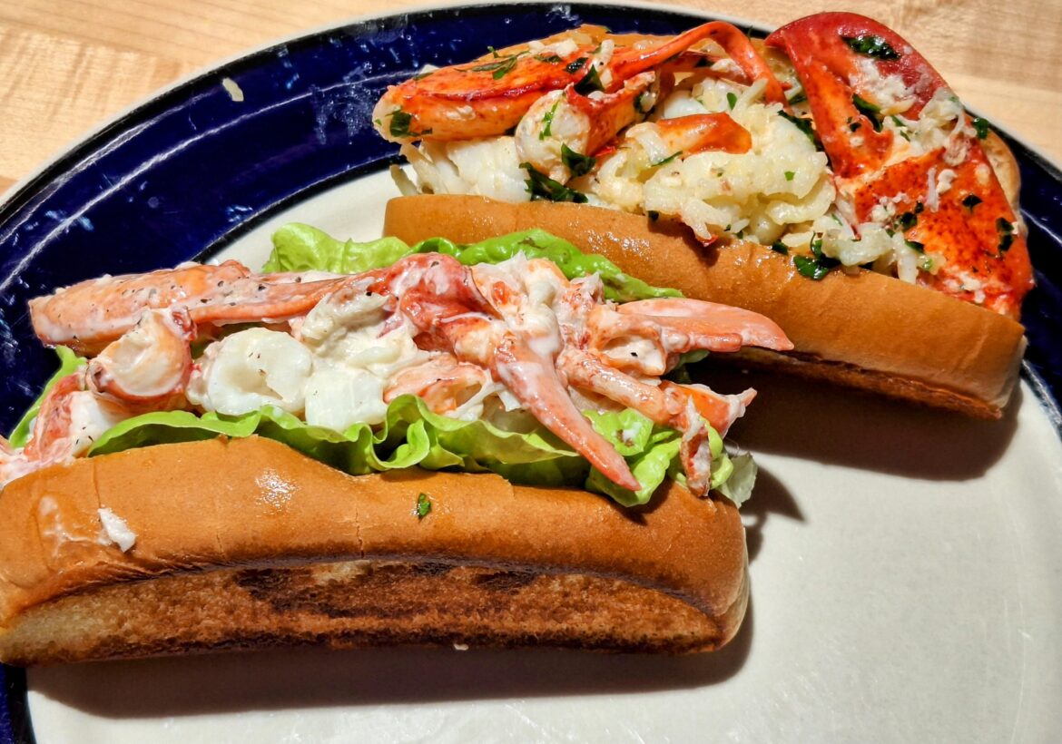 A couple lobster rolls I made.