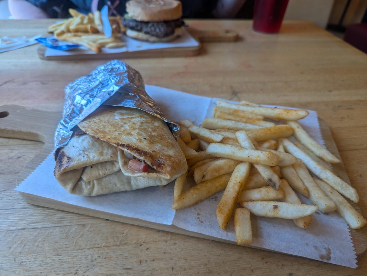 My first time ever not getting a plate. The shawarma was good though.