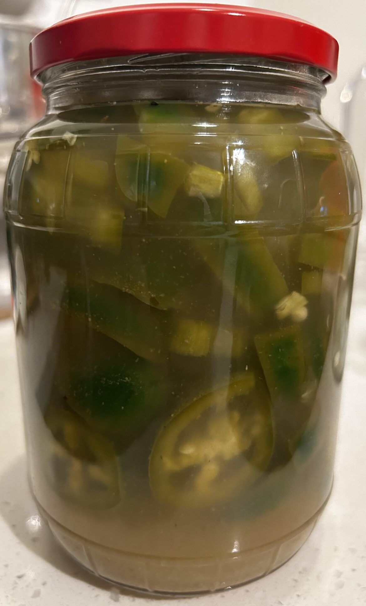 Pickled jalapeños using lemon juice instead of vinegar. They did not last very long, very good