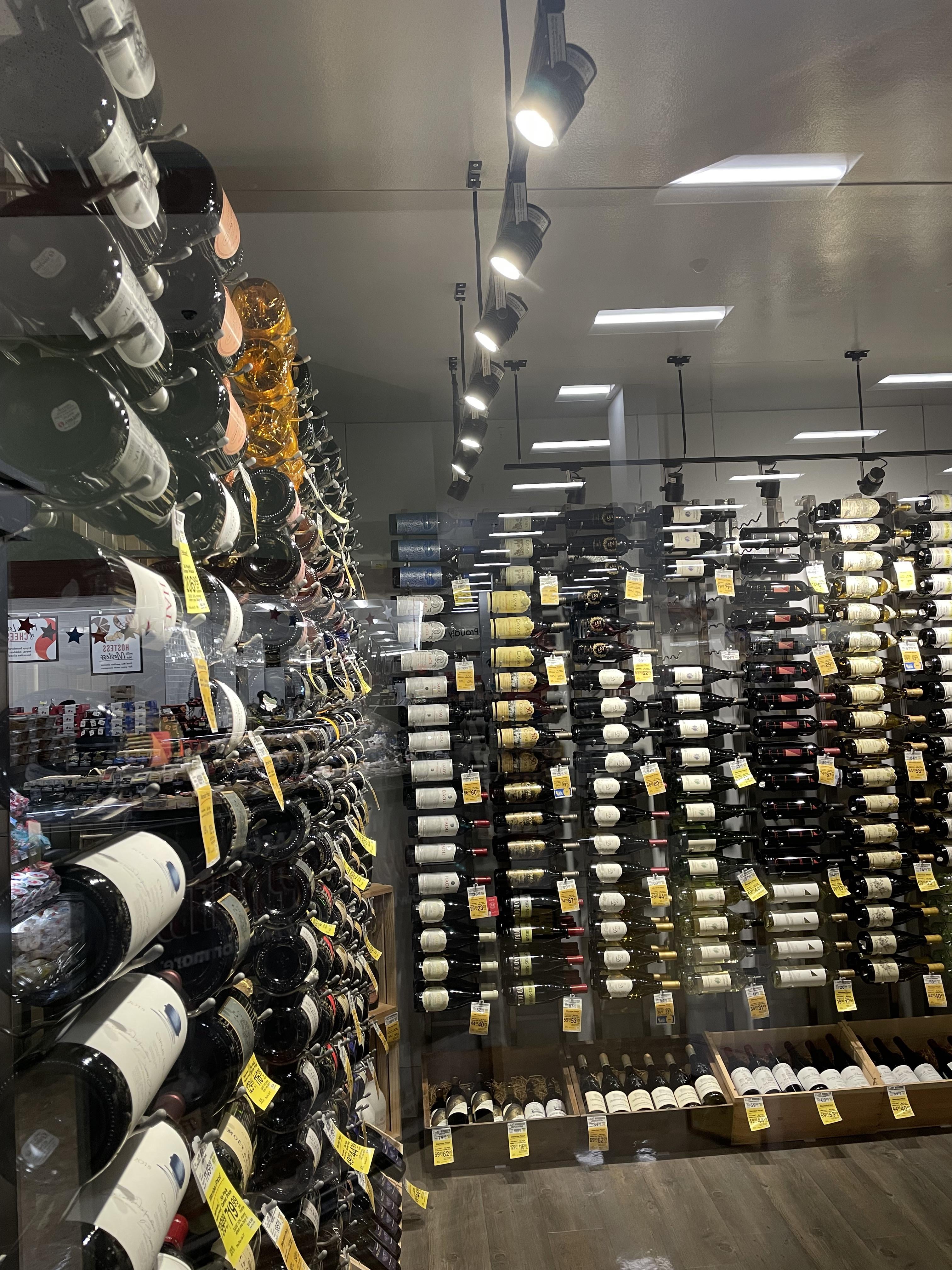 What are these lights doing to the fine wines in my local Safeway