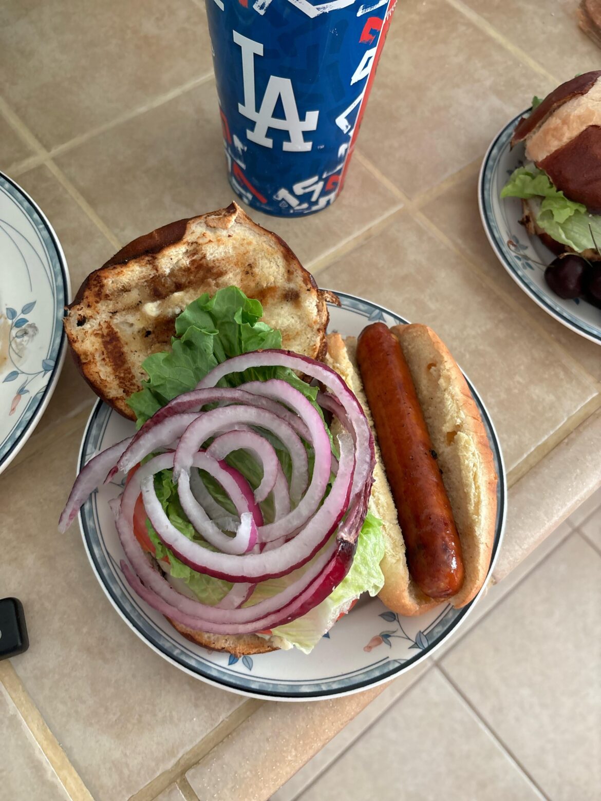 Good home made burger with as much onion as I want.