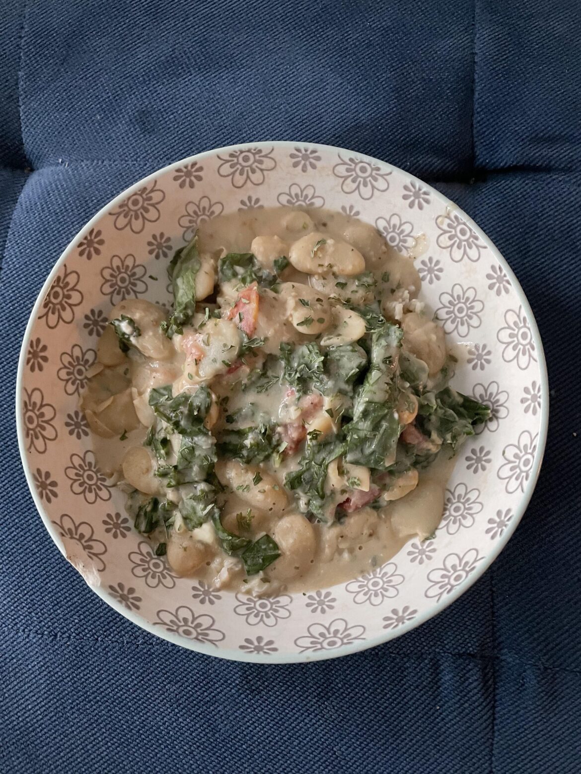 Butter beans over brown rice - 485 cals