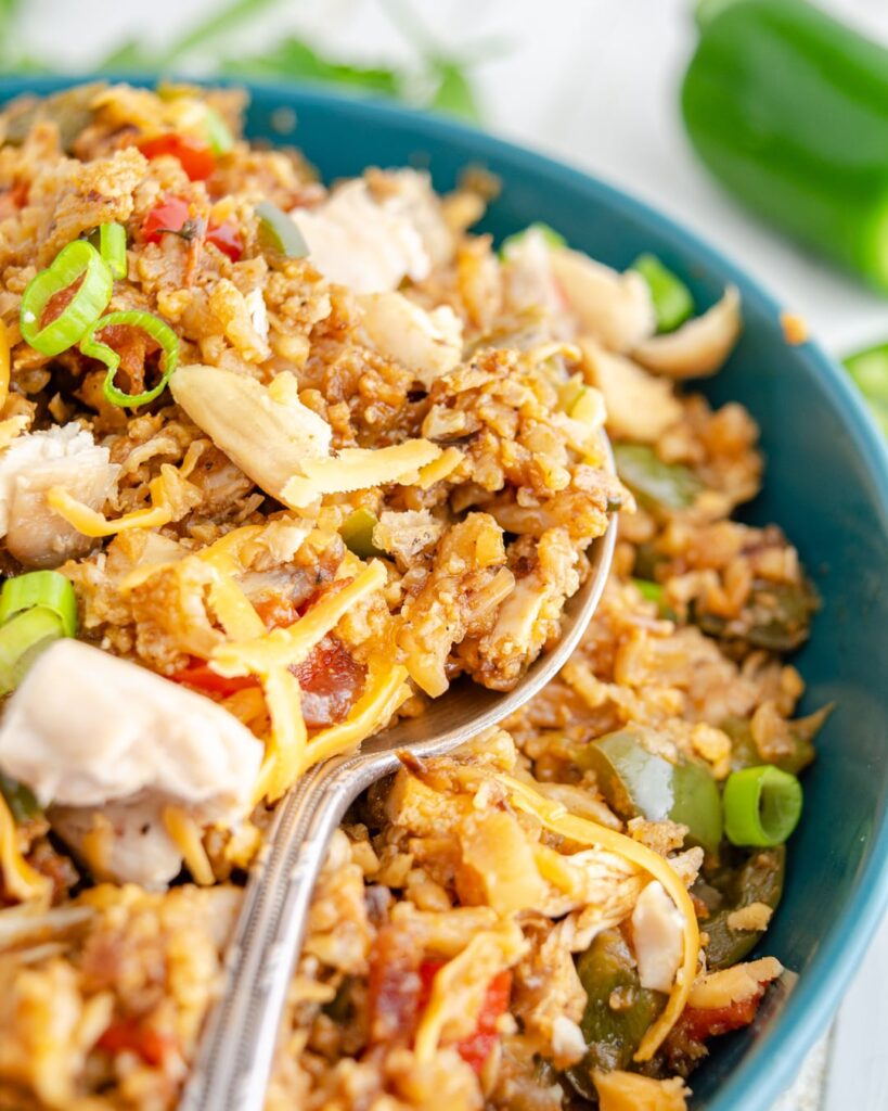 Fiesta Chicken and Cauliflower Rice Skillet