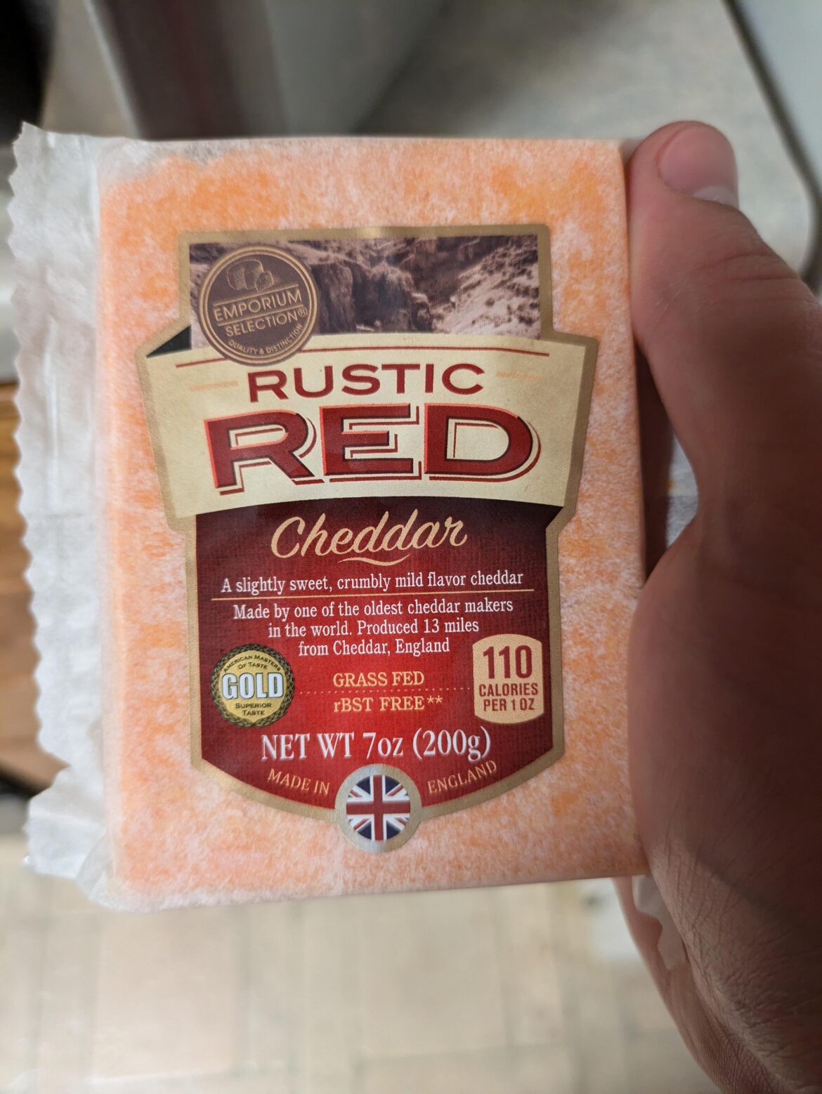 Rustic Red Aldi's cheese