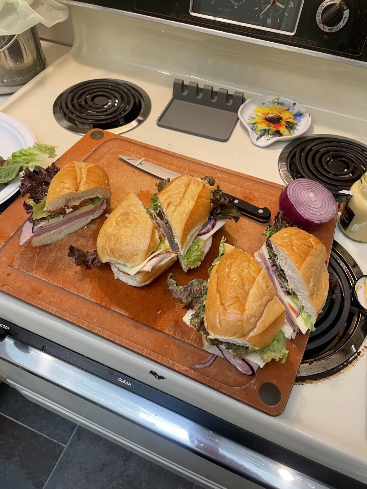 some family sandwiches