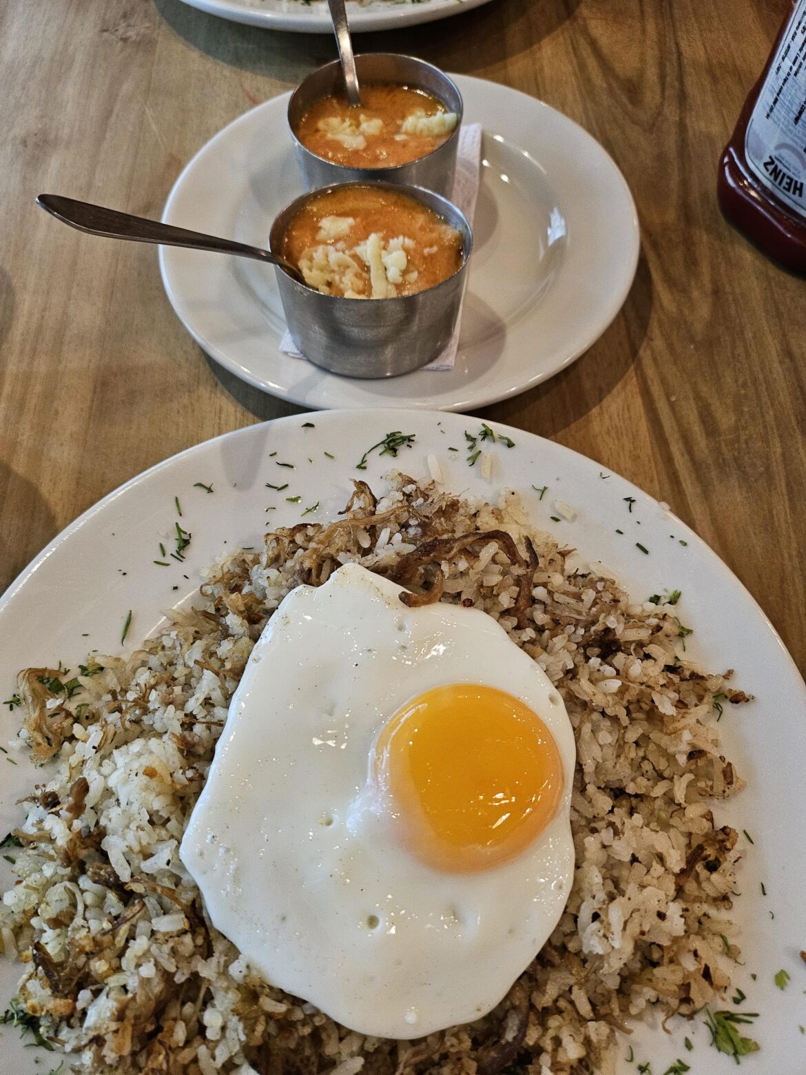 Colombian calentao with an addition of egg