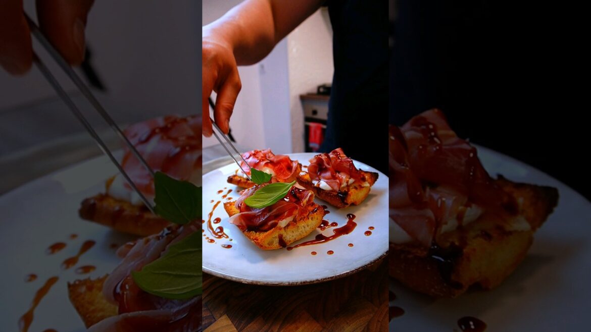 Bruschetta Burrata e Presunto #recipe #receita #cooking #bruschetta #italian #italiancooking
