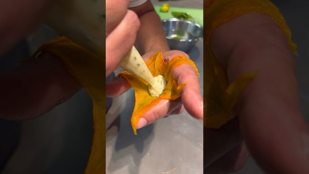 Stuffed Zucchini Flower Recipe at the World’s Best Vegetable Restaurant ⭐️