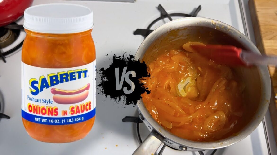 How To Make NY Hot Dog Cart Red Onion Sauce (Sabrett Style)