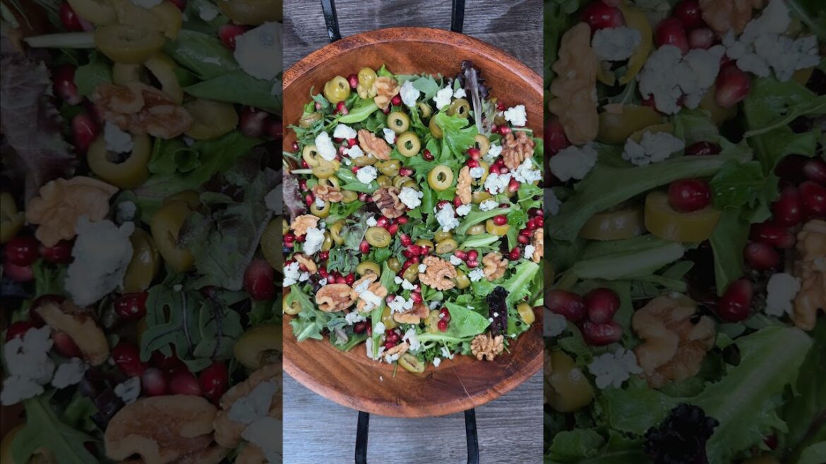 Easy and quick Salad Recipe | Persian Pomegranate and olive Salad | So Goooood