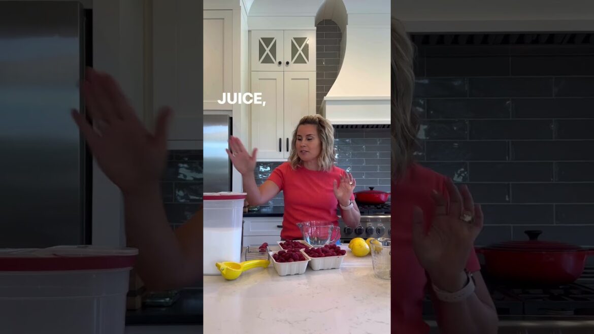 This simple and delicious raspberry jam recipe uses just three ingredients.  #jamrecipe #raspberry