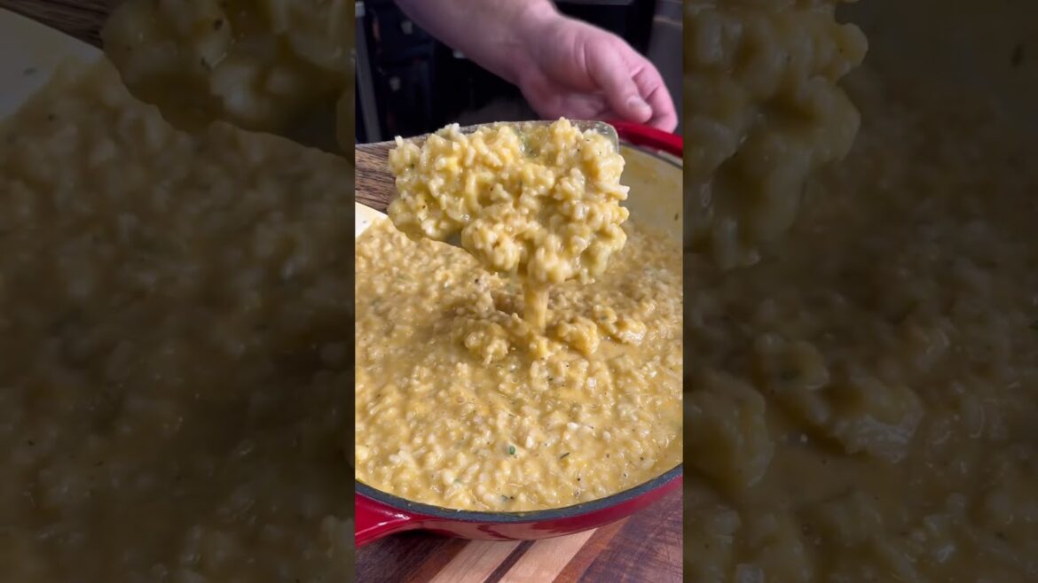 Pan seared Duck with butternut squash risotto #recipe