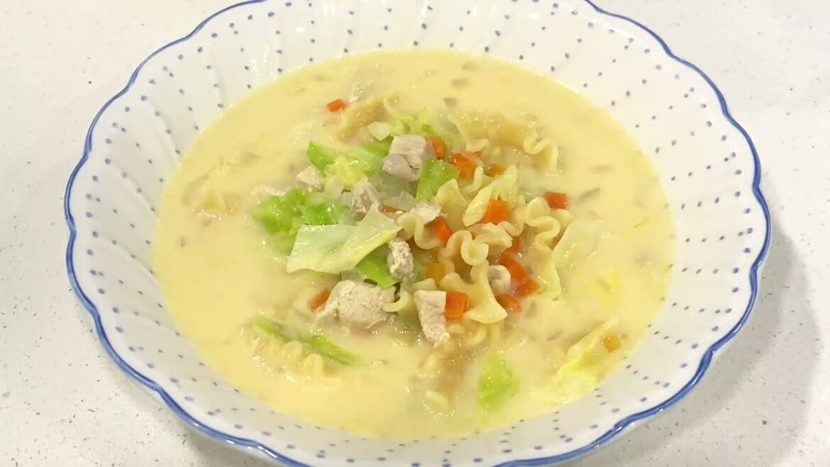 Filipino Chicken Noodle Soup | Chicken Sopas Recipe | Ultimate Rainy Weather Meal