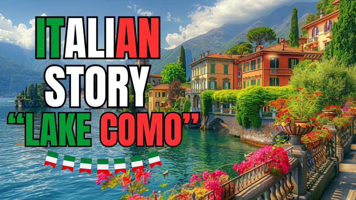 Italian story "Adventure in the LAKE COMO" | Learn Italian Through Stories | A story in slow Italian