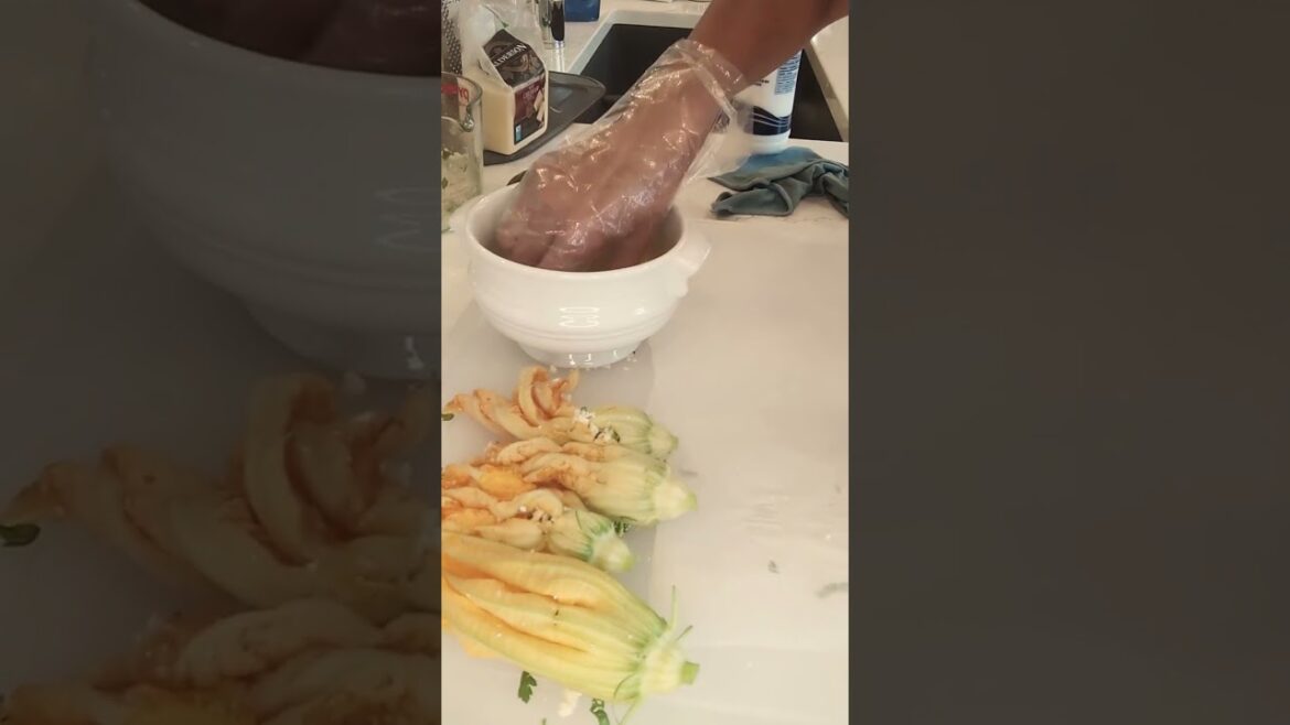 Stuffed zucchini blossom recipe