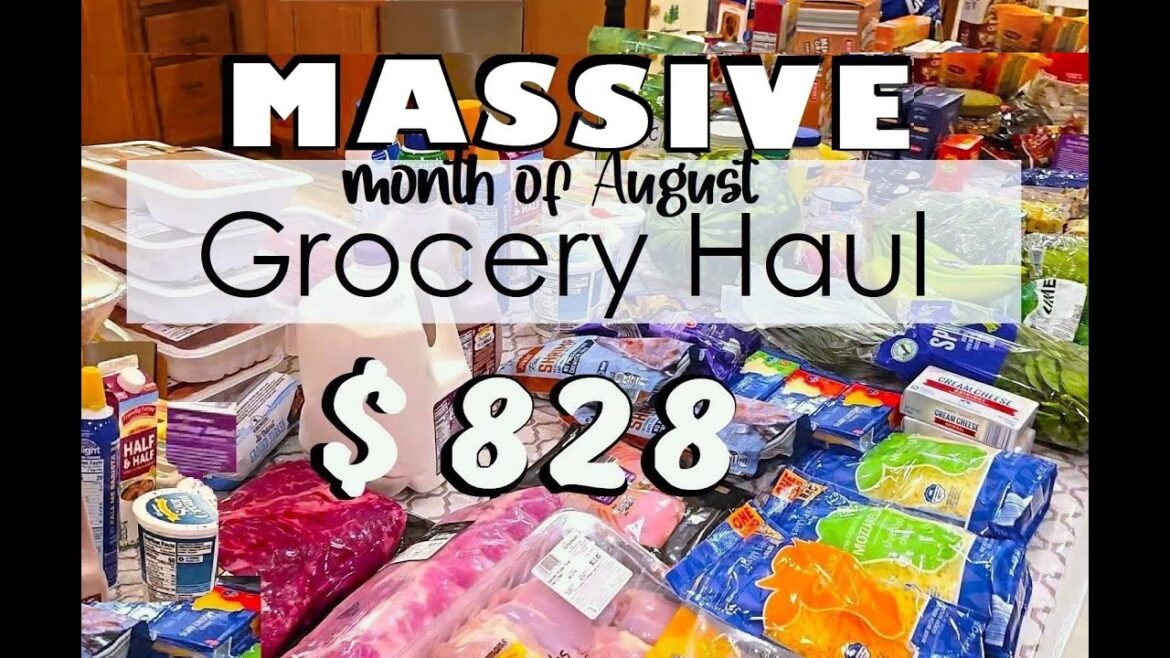 Massive monthly GROCERY Haul for August. WATCH me TRY to save money BUT did I?